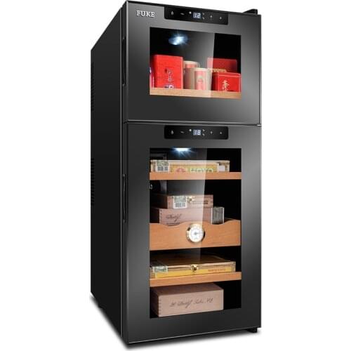 Electronic Control cigar humidor cooler mini Cabinet Small Household cigar cooler Refrigerator& tea cooler cabinet
