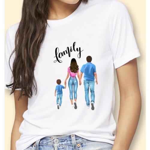 Women Family Mother Mom Mama Son Love Sweet 90s Fashion Graphic Tshirt T-Shirt Lady Cartoon Female Tops Tees Print Clothes