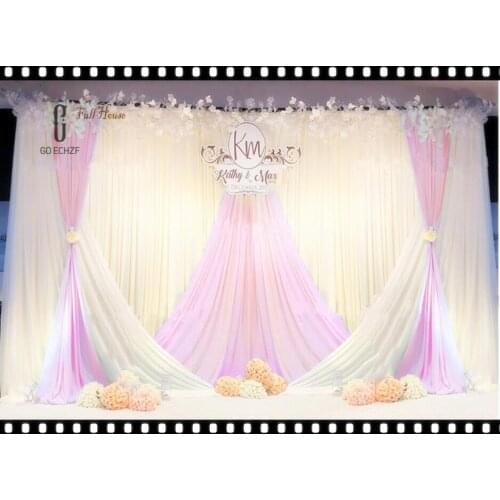 Hot Sale stage background Wedding Backdrop Curtain Beautiful Decorations 6m*3m Background Scene Party Supplies 124