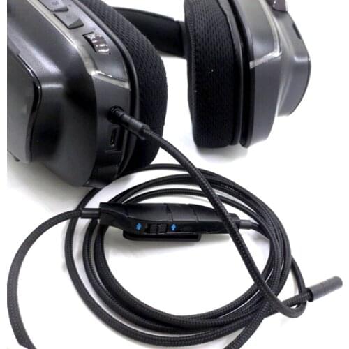 YYDS 3.5mm Earphone Cable with Inline Control for G633 G933 Gaming Headset Headphone