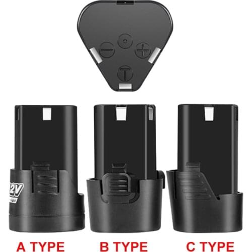 12V Lithium Battery 18650 Li-ion Battery Power Tools accessories For Cordless Screwdriver Electric Drill Battery
