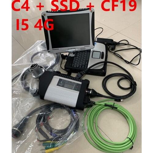 Mb Sd Compact 4 Star Diagnosis C4 Newest Software 06.2021 Super Ssd with Toughbook cf19 i5 4g Laptop Ready to Use