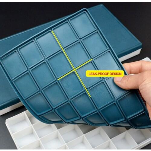 New 24/25/36Pcs Half Pans Watercolor Oil Paints Tins Box Empty Palette Painting Storage Paint Tray Box For Art Painting Supplies