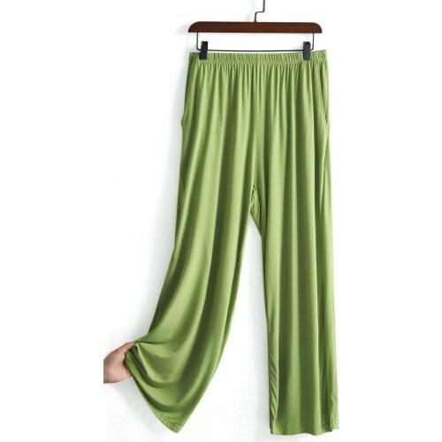 Oversize Women Cotton Sleep Pajama Pants Loose Solid Bottoms Summer New Sleepwear Lounge Wear Plus Size 2XL-7XL Home Trouse