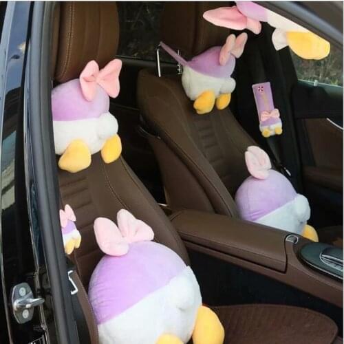 2020 New Arrival Plush Mouse Seat Headrest Pillow Lumbar Pillow Car Interior Accessories Ornament