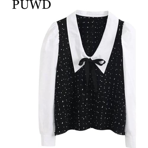 Блузки с бантом PUWD China At AliExpress