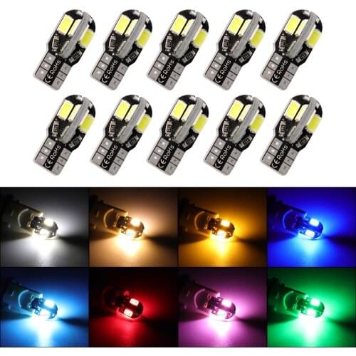Multi-color W5W T10 194 168 LED Bulbs Canbus 5630 8SMD 6000K LED Car Interior Map Dome Lights Parking Light Auto Signal Lamp