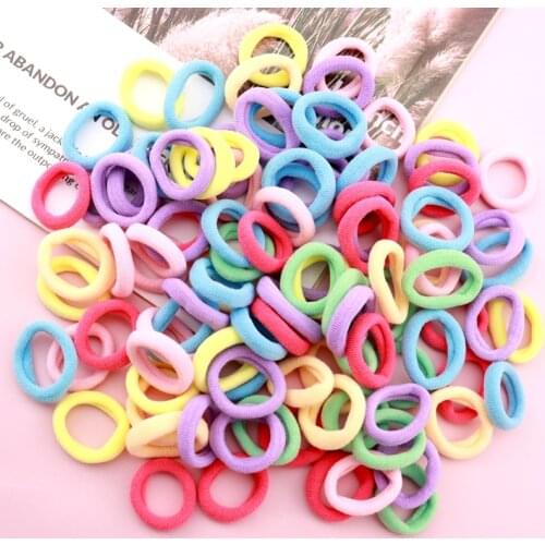 50/100pcs Kids Hair Bands for Children Elastic Hair Girls Baby Rubber Band Headband Srunchies Hair Clips Ties Gum Accessories
