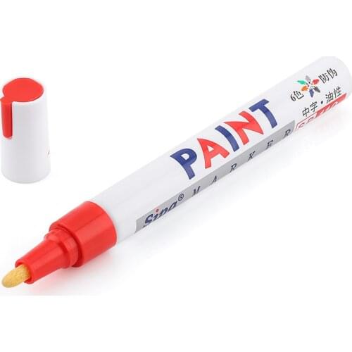 Car Paint Pen Waterproof Car Wheel Tire Oily Painting Mark Pen Auto Rubber Tyre Tread CD Metal Permanent Paint Marker