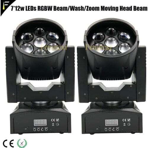 Stage Lighting 7PCS*12w LED Focus Zoom Moving Head Shaking Zoom Beam Head Moving Light for KTV/DJ /Bar/Party/Disco Stage