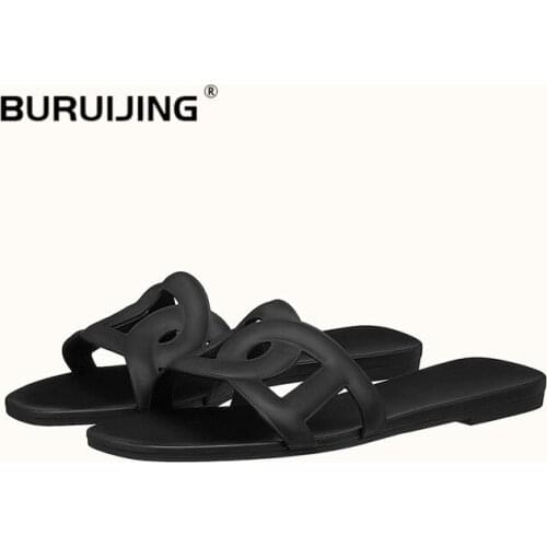 Net Red Slippers Female Summer Women Pig Nose Slippers 2019 New Fashion Wild Wearing h Sandals Flat-bottomed Word