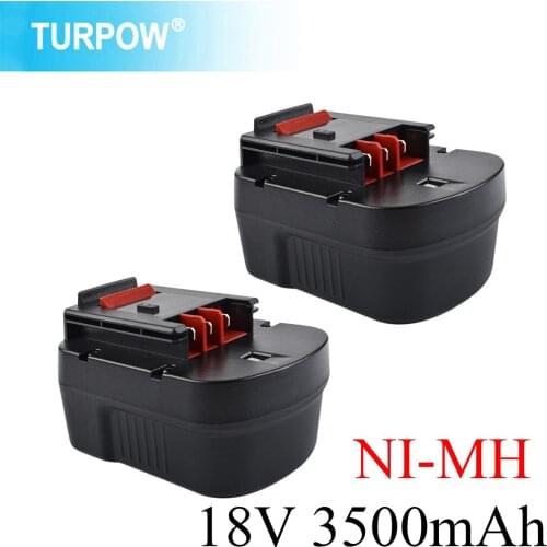 Turpow Replacement 18V 3500mAh Battery NI-MH for BLACK & DECKER LB20 LBX20 LBXR20 Power Tool Replacement Battery 3.5Ah 18 V