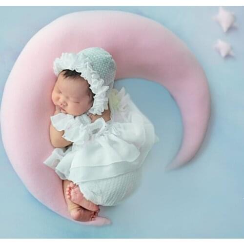 Baby Posing Moon Pillow Stars Set Newborn Infants Photo Shooting Photography Props