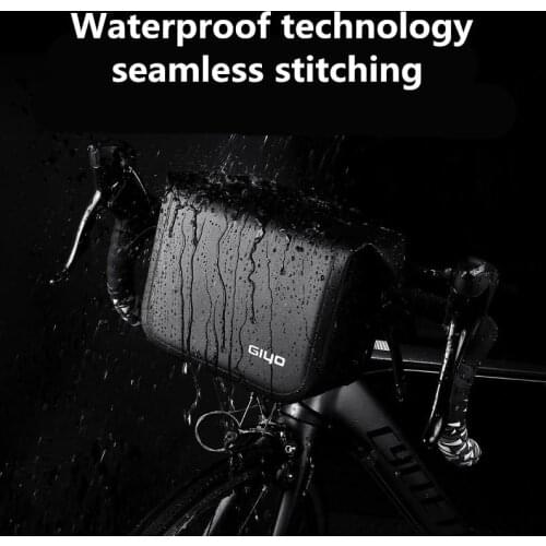 Bicycle front waterproof bag seamless splicing TPU mountain bike road bike BMX handle bag for brompton bike large capacity bag