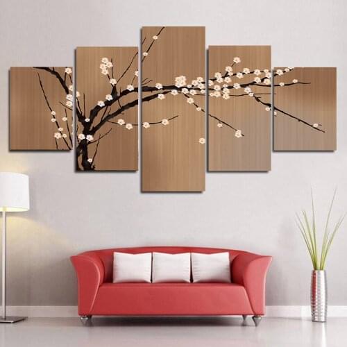 Light Luxury Living Room Hanging Painting Sofa Background Wall Decoration Painting Modern Minimalist Dining Room Painting Five-p