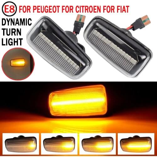 2pcs Dynamic LED Side Marker Light Signal Blinker For Peugeot 306 106 406 806 Expert Partner Citroen Berlingo Jumpy Saxo Xantia