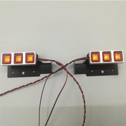 LED Tail Light for 1/14 Tamiya Man 620 1851 3363 56352 RC Truck Trailer Modified Aluminum Alloy Taillight Accessories Parts