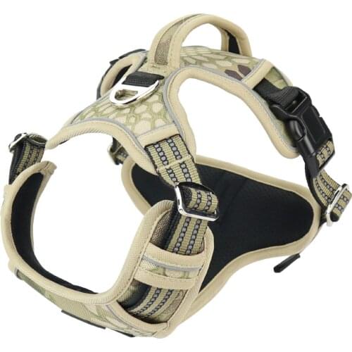 Reflective Pet Dog Harness 2021 Oxford Cloth Service Dog Vest with Vertical Handle Adjustable Dog Collars For Big Medium Dogs