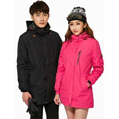 Outdoor Couple Mountaineering Suit for Women Fleece Thick Ski Suit Three in One Two-Piece Set Warm Snowboarding Jacket
