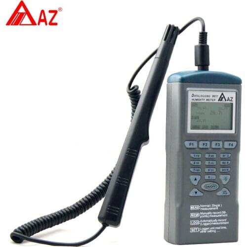 AZ9651 High precision temperature and humidity recorder Handheld loggers with RS232 software variety of measurement modes