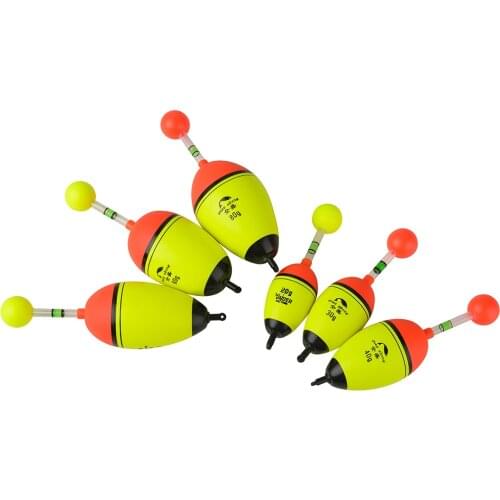 1pc Big Round Head Eye-catching Luminous Buoyancy 20g-150g Night Foam Fishing Float Light EVA Elastic Boya Rock Fishing Bobber