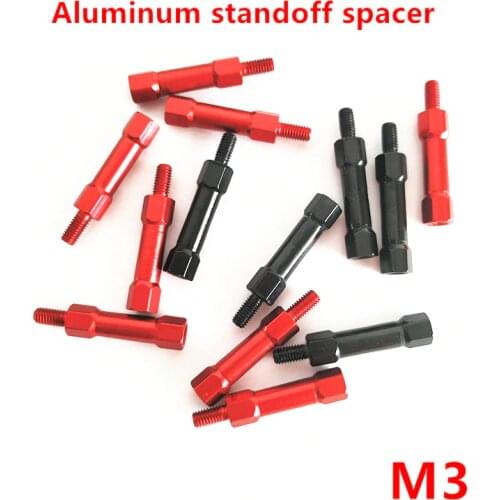 10pcs M3 Hex Aluminum Standoff Spacer M3*10/15/20/25/30/35/40mm aluminum column Pillar For Model rods
