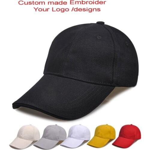 20 Pcs/lot Free DHL EMS shipping mixed colors custom made Embroider your logo/designs baseball cap adjustable visor Caps