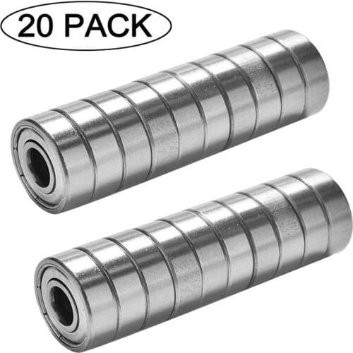 20pcs 608ZZ Ball Bearings Carbon Steel Single Row 8x22x7mm ABEC-7 Deep Groove Miniature Bearings for Skateboard Scooter