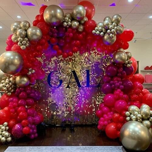 289pcs Black Latex Balloon Arch Kit Red Balloon Garland Wedding Birthday Party Background Event Dinner Baby Shower Decoration