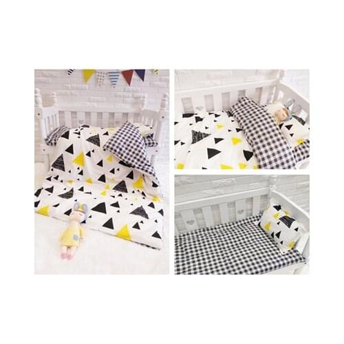 Promotion! 3PCS Cartoon Baby Bedding Sets Crib Cot Bassinette (Duvet Cover+Sheet+Pillowcase)