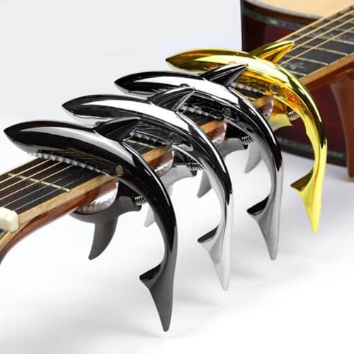 Shark Guitar Capo Zinc Alloy Universal Quick Change Clamp For Acoustic Classic Electric Guitarra Musical Instrument Accessories