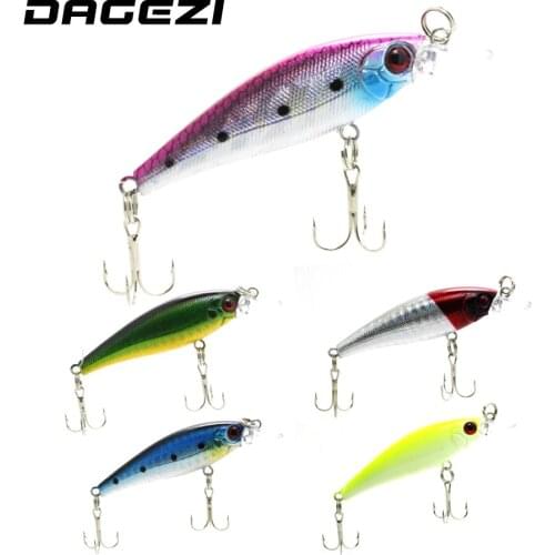 DAGEZI 5pcs/lot Minnow Fishing lure hard bait 9CM/7G artificial baits minnow fishing wobbler pesca