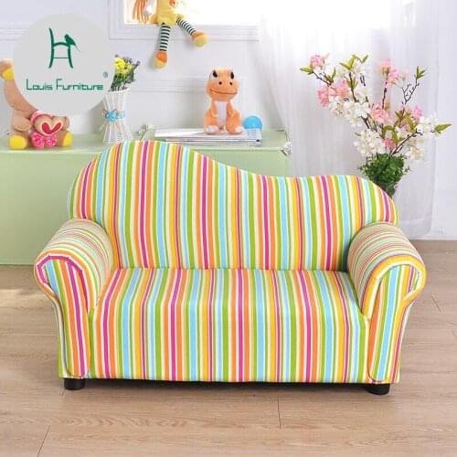Louis Fashion Children Sofa Baby Cloth Art Double Chair Kindergarten Combination Cartoon Chair