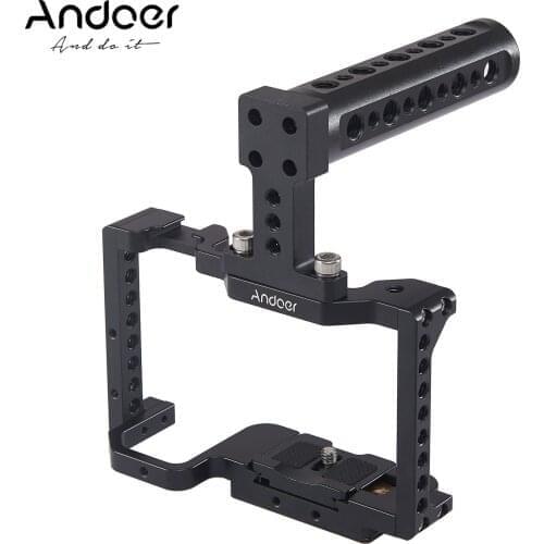 Andoer Camera Cage Video Movie Making Stabilizer Detachable Quick Release Plate For Sony A6500/A6400/A6300/A6000/NEX7 Cameras