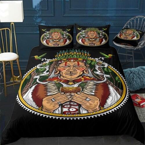 Ayahuasca DMT Shaman Trip Quilt Cover Pillowcase 3Piece Comforter Bedding Set With Pillow Case Single Double Duvet Cover