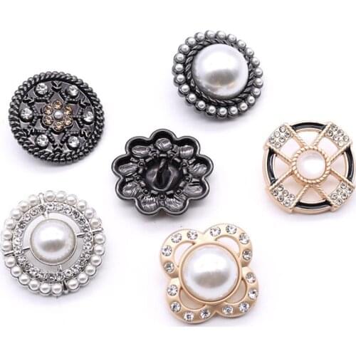 Round metal coat buttons, coat sweater pearl buttons, all-match men and women black and white buttons