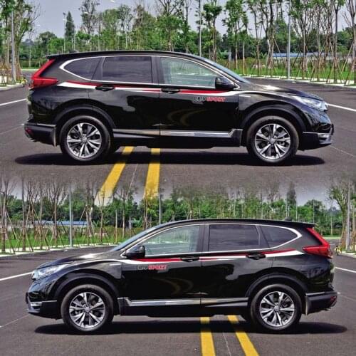 World Datong Both Side Body Sport Auto Stickers For Honda CRV Exterior Side Door Decal Car Vinyl Film Body Customized Decal