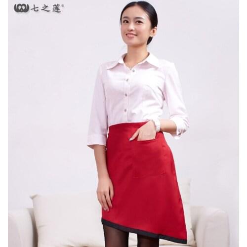 Korean style fashion restaurant kitchen half-length apron women