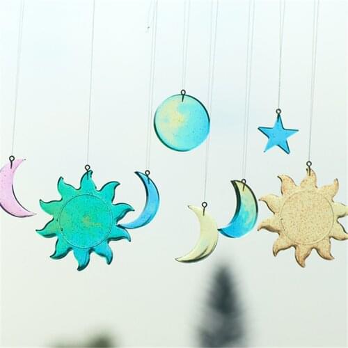 Moon Silicone Mold For Resin Sun Star Epoxy Pendant Necklace DIY Jewelry Making Kit Keychain Wind Chimes Resin Molds