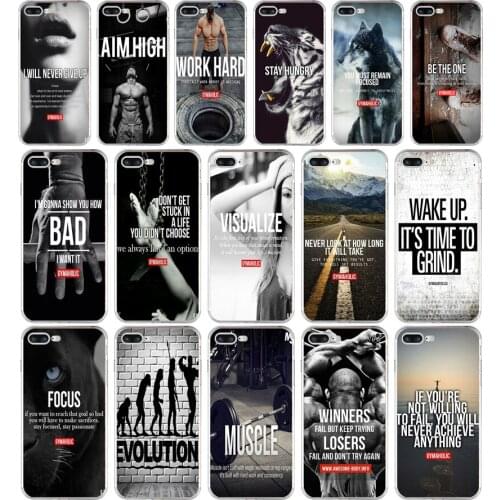 227H Loving Bodybuilding Gym Fitness Soft TPU Silicone Cover Case For Apple iPhone 6 6s 7 8 plus Case