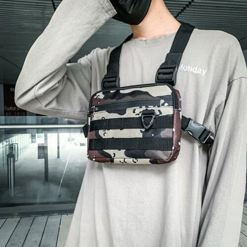Chest Bags for Men 2020 Nylon Waist Bags Street Hip-hop Tactical Chest Rig Bag Male Vest Packs Fashion Tactical Pack Men Packs
