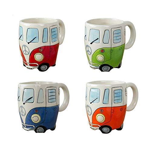 New Arrivals Hand Painting Creative Bus Mugs Retro Ceramic Cup Coffee Milk Tea Mug Drinkware Novetly Gifts Coffee Mug
