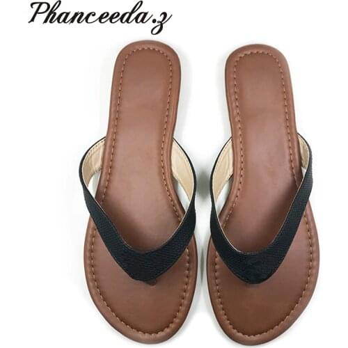 New 2021 Summer Style Shoes Women Sandals Shining Good Quality Snake Fashion Casual Solid Slippers Flip Flops Free Shipping