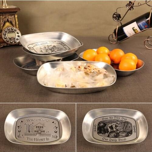 New Vintage Fruit Dessert Tray Kitchen Snacks Cake Salad Storage Plate Party Biscuit Serving Platter Food Organizer Plate Holder