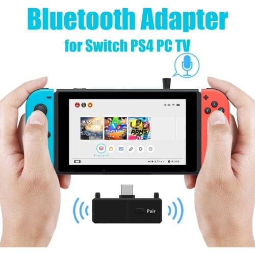 DISOUR Type-C Bluetooth Transmitter V5.0 A2DP SBC Low Latency With Mic For Nintendo Switch PS4 TV PC USB Type-C Wireless Adapter