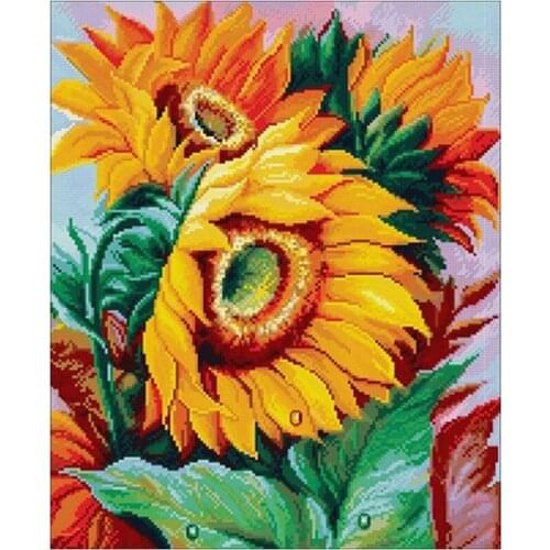 Sunflower patterns Counted Cross Stitch 11CT 14CT 18CT DIY Chinese Cross Stitch Kits Embroidery Needlework Sets home decor