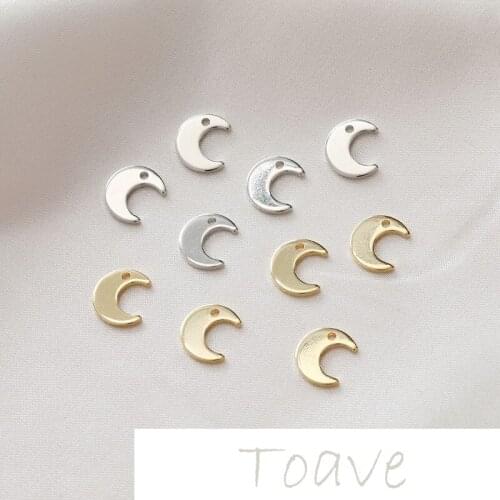 Gold-clad mini moon pendant diy earrings bracelet necklace material accessories