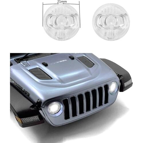 DJC Transparent Lampshade For 1/10 Climbing Car Parts JEEP AXIAL SCX10 III Wrangler Headlight RC Cars Accessories