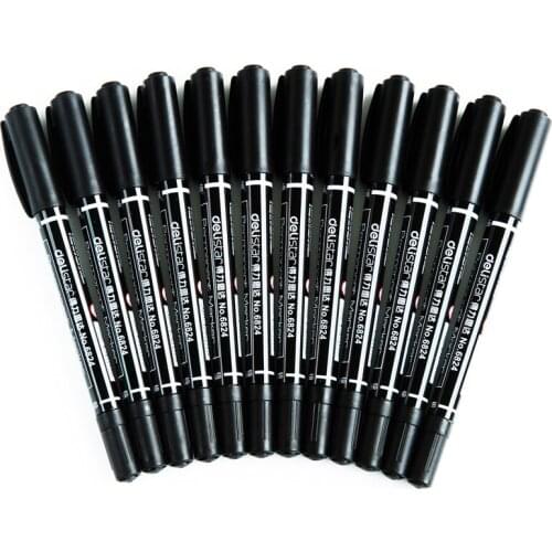 QSHOIC 12pcs/set double hook line painting strokes of the brush size double mark pen mark pen wholesale