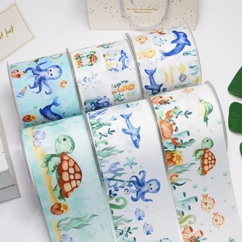 DIY Handmade Materials Printed Grosgrain Ribbon 50 Yard Per Size 56213